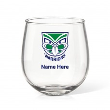 NRL Warriors Stemless Wine Glass