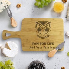 NRL Warriors Rectangle Bamboo Serving Board