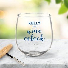 Wine Time Stemless Wine Glass