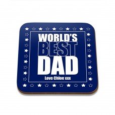 World's Best Dad Square Coaster