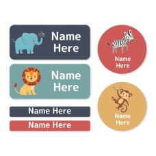 Zoo Animals Mixed Name Label Pack