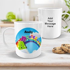 A to Z White Plastic Mug