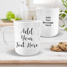 Add Your Own Message White Plastic Mug