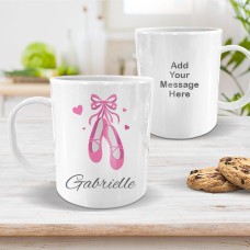 Ballet Shoes White Plastic Mug