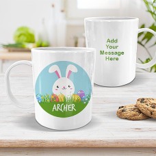 Bunny Grass White Plastic Mug