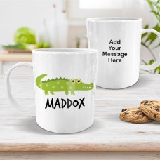 Crocodile White Plastic Mug