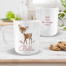 Cute Deer White Plastic Mug