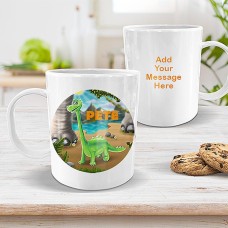 Dinosaur White Plastic Mug