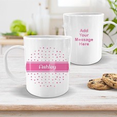 Dotty White Plastic Mug