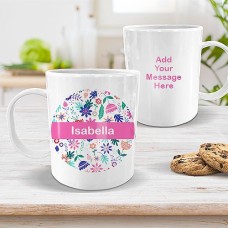 Flower White Plastic Mug