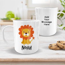 Lion White Plastic Mug