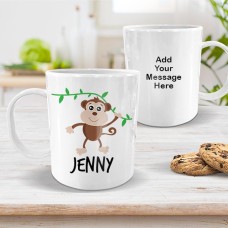 Monkey White Plastic Mug