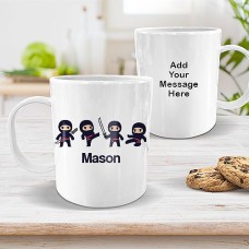 Ninja White Plastic Mug