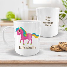 Pony White Plastic Mug