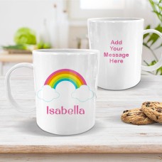 Rainbow White Plastic Mug