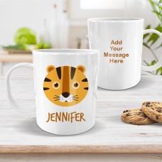 Tiger White Plastic Mug