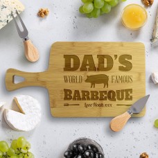 Dad's Famous Barbeque Rectangle Bamboo Serving Board