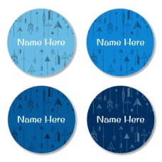 Arrows Round Name Label