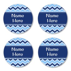 Chevron Round Name Label