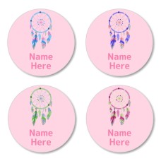 Dream Catcher Round Name Label