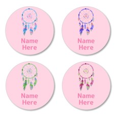 Dream Catcher Round Name Label