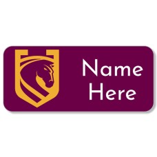 NRL Broncos Rectangle Name Label