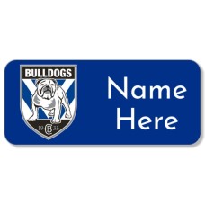 NRL Bulldogs Rectangle Name Label