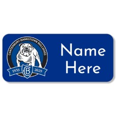NRL Bulldogs Rectangle Name Label