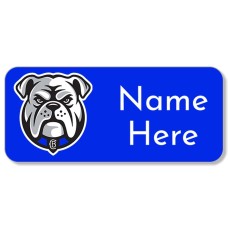 NRL Bulldogs Rectangle Name Label