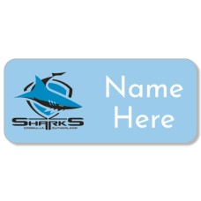 NRL Sharks Rectangle Name Label