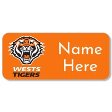 NRL Wests Tigers Rectangle Name Label