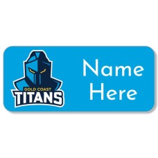 NRL Titans Rectangle Name Label