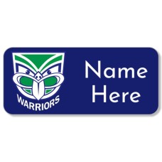 NRL Warriors Rectangle Name Label