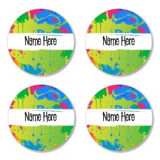 Splatter Round Name Label