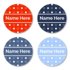 Star Round Name Label