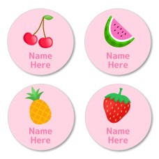 Tropical Fruit Round Name Label