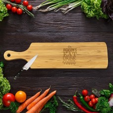 Eat Drink Long Bamboo Serving Board