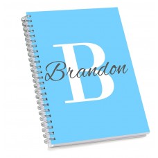 Blue Monogram Sketch Book