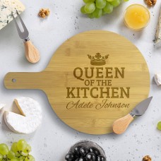 Queen of the Kitchen Round Bamboo Serving Board