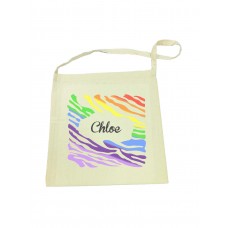Rainbow Design Calico Tote Bag