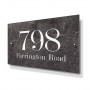 Stone Effect Metal House Sign