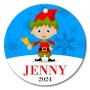 Elf Round Porcelain Ornament