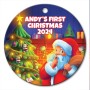 First Christmas Round Porcelain Ornament