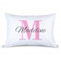 Pink Monogram Pillow Case