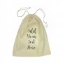 Add Your Own Message Calico Drawstring Bag