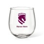 NRL Broncos Stemless Wine Glass