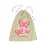 Butterflies Calico Drawstring Bag