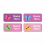 Butterfly Rectangle Name Label