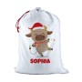 Cow White Santa Sack