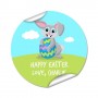 Easter Bunny Round Easter Label